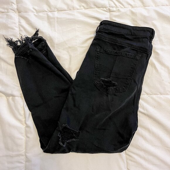 American Eagle Mom Jean Strigid Distressed | 14R - Picture 1 of 7